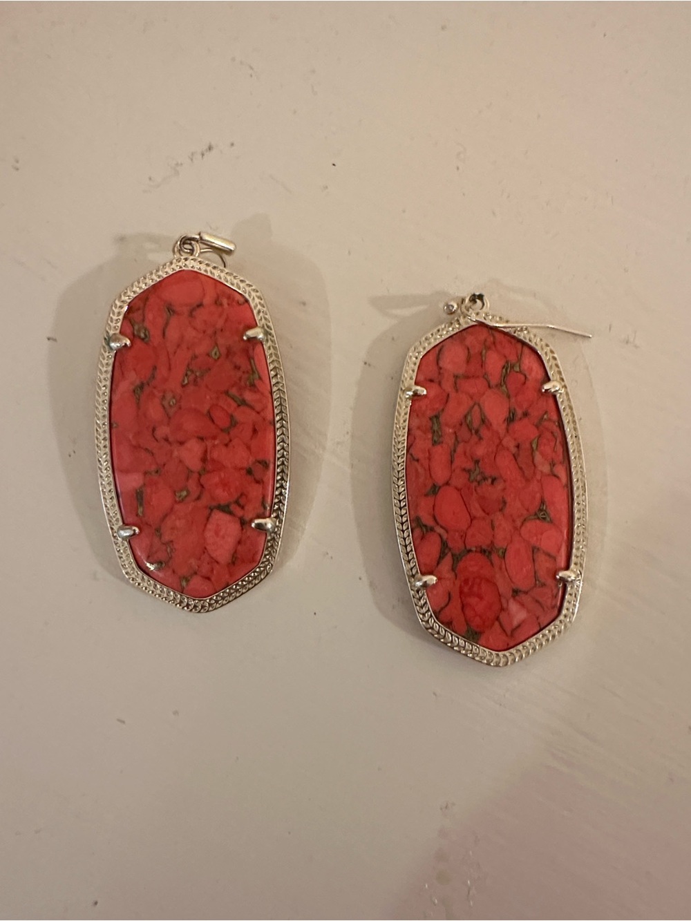 Kendra Scott Danielle Red Magnesite Earrings.